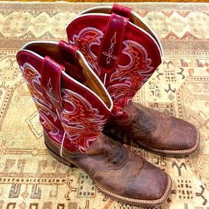 Square Toe Dan Post Cowgirl Boots Size 7